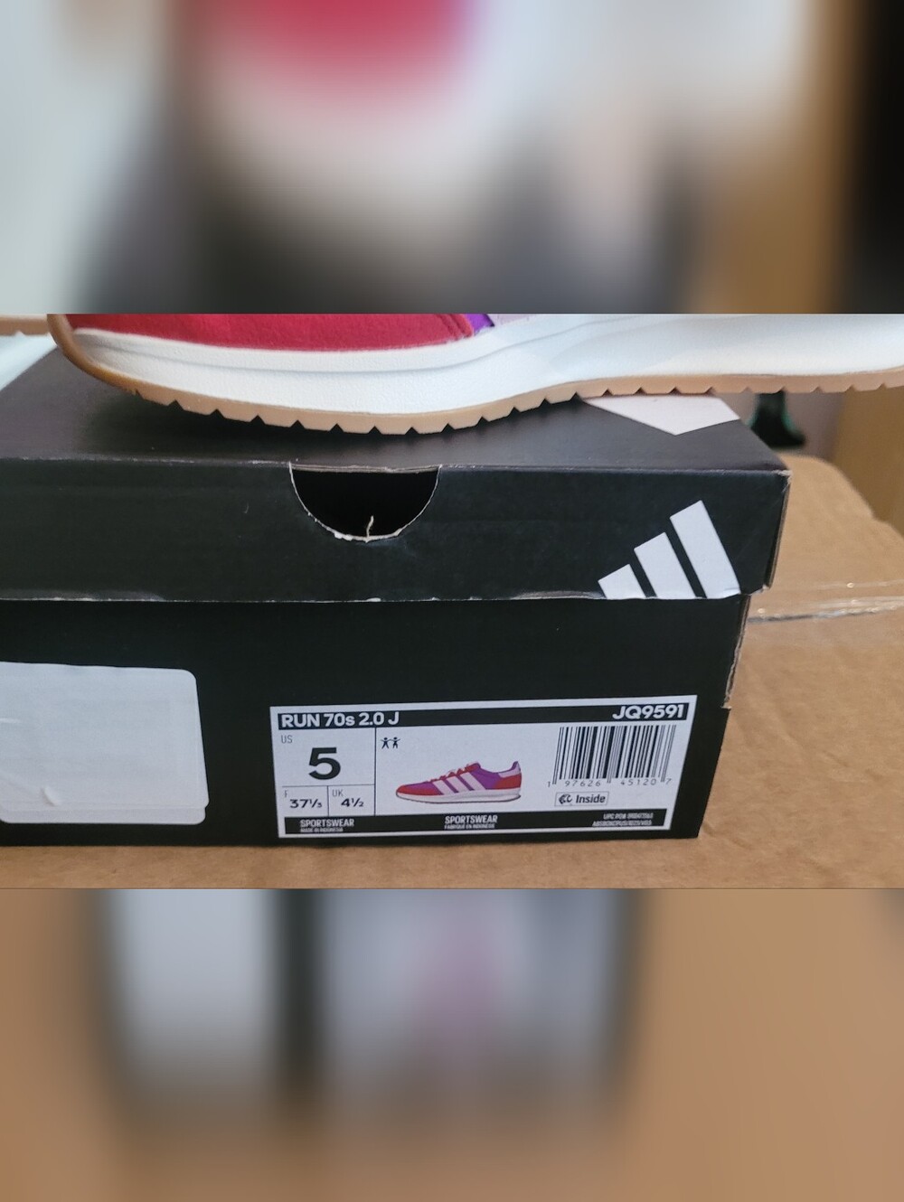 Adidas Run 70s 20J Women's Sneakers - Purple / Red / Pink - Picture 5 of 6
